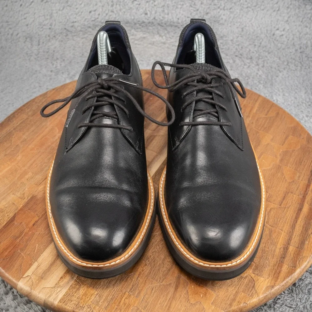 Cole Haan Osborn Plain Toe Derby Shoes Mens 9.5 Black Grand 360 Oxford C33388